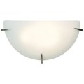 Access Lighting Zenon, 1 Light Wall Sconce, Brushed Steel Finish, Opal Glass 20660-BS/OPL